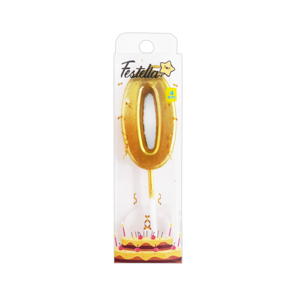 VELA NUMERO #0 DORADO (CJX100)