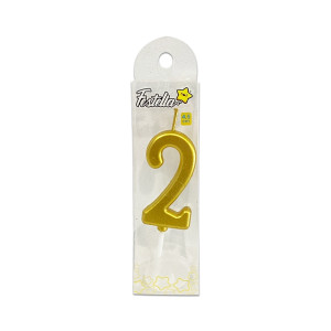 VELA NUMERO #2 DORADO (CJX24)