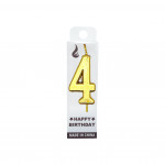 VELA NUMERO #4 DORADO (CJX24)
