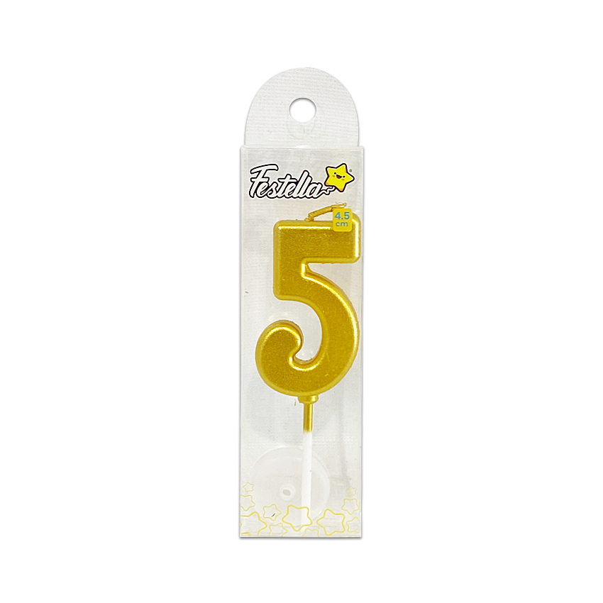 VELA NUMERO #5 DORADO (CJX24)