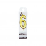 VELA NUMERO #6 DORADO (CJX24)