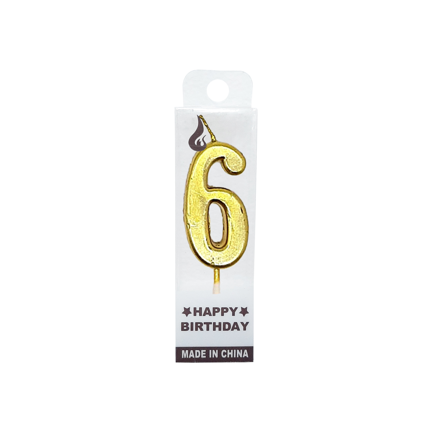 VELA NUMERO #6 DORADO (CJX24)