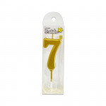 VELA NUMERO #7 DORADO (CJX24)