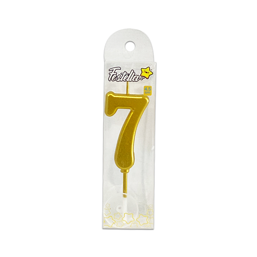 VELA NUMERO #7 DORADO (CJX24)