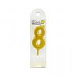 VELA NUMERO #8 DORADO (CJX24)