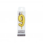 VELA NUMERO #9 DORADO (CJX24)