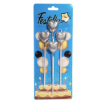 VELA CORAZON PLATEADA X4 (CJX30)