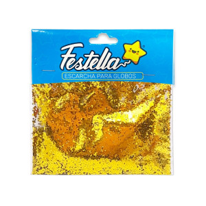 ESCARCHA PARA GLOBO DORADO (PQTX12)