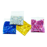 ESCARCHA PARA GLOBO DORADA HEXAGONAL (PQTX12)