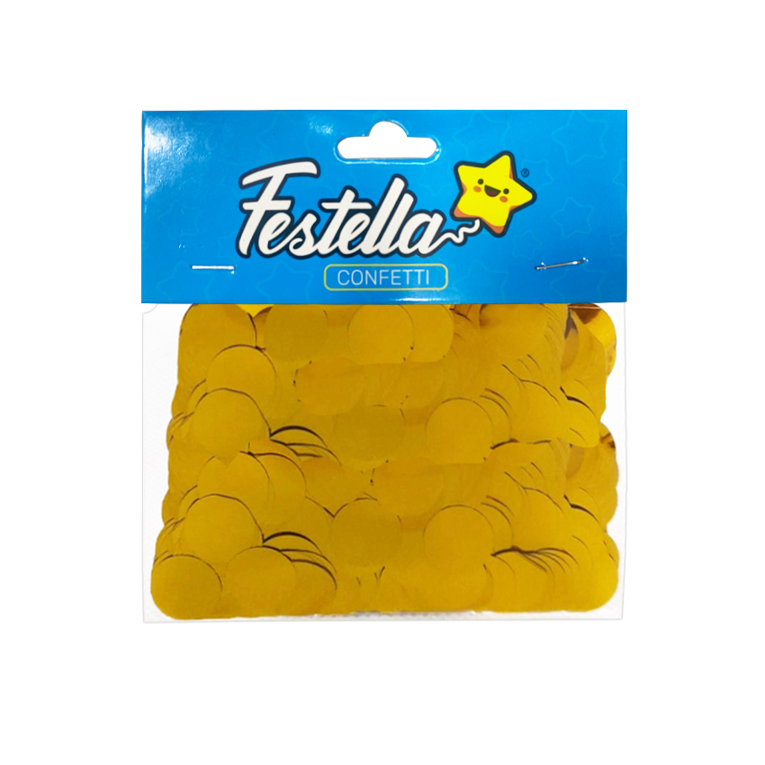 CONFETI PARA GLOBO BOLAS DORADAS (PQTX12)