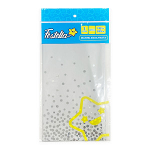 MANTEL DE FIESTA CHISPIADO BLANCO (PQTX10)