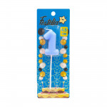 VELA NUMERO 4.5CM AZUL #1 (CJX50)