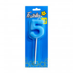 VELA NUMERO 4.5CM AZUL #5 (CJX50)