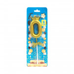 VELA NUMERO 6CM DORADA #0 (CJX48)
