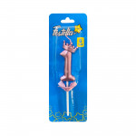 VELA NUMERO 6CM PALO ROSA #1 (CJX48)