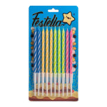 VELA COLORES X10 EN BLISTER (CJX24)