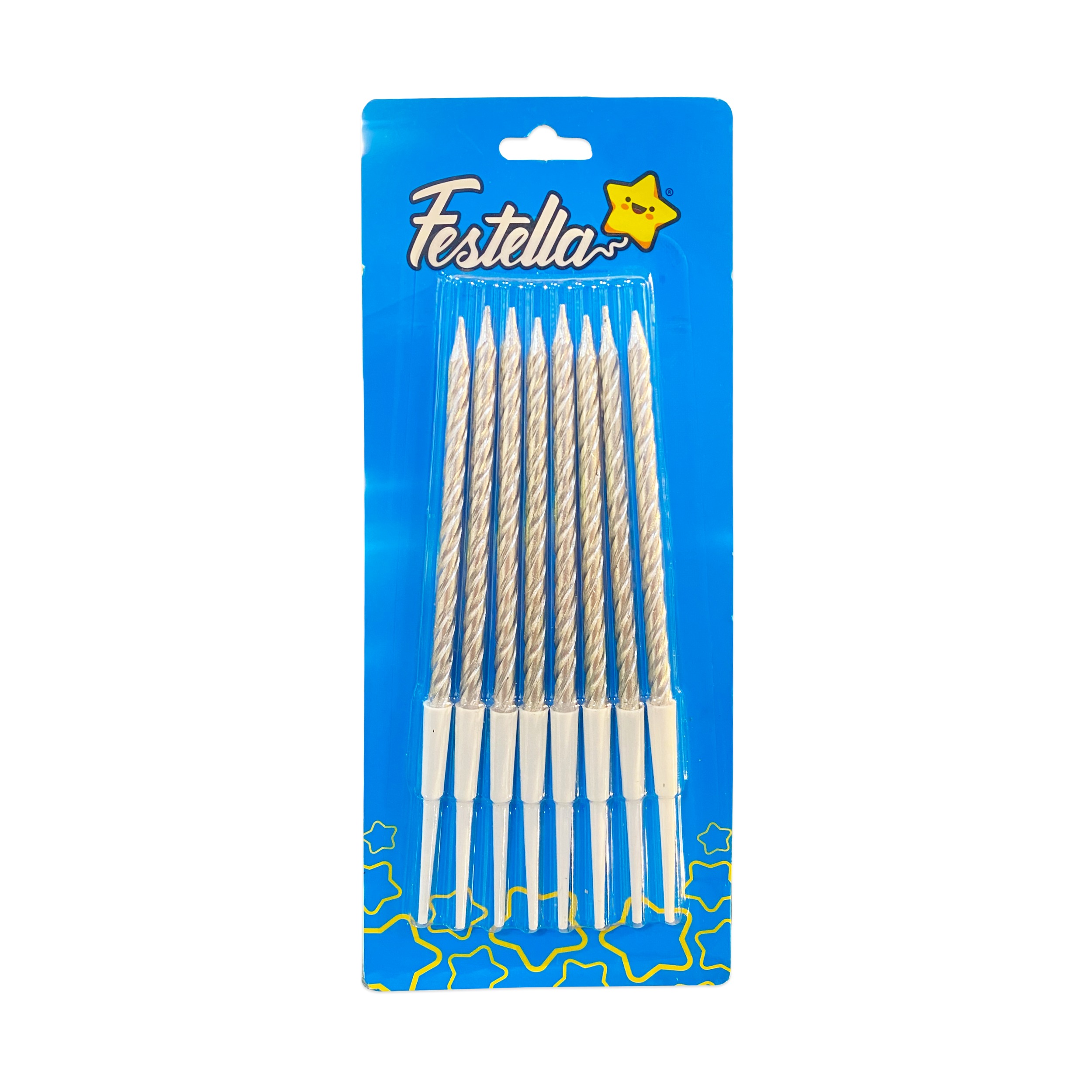 VELA X8 PLATEADA EN BLISTER (CJX25)