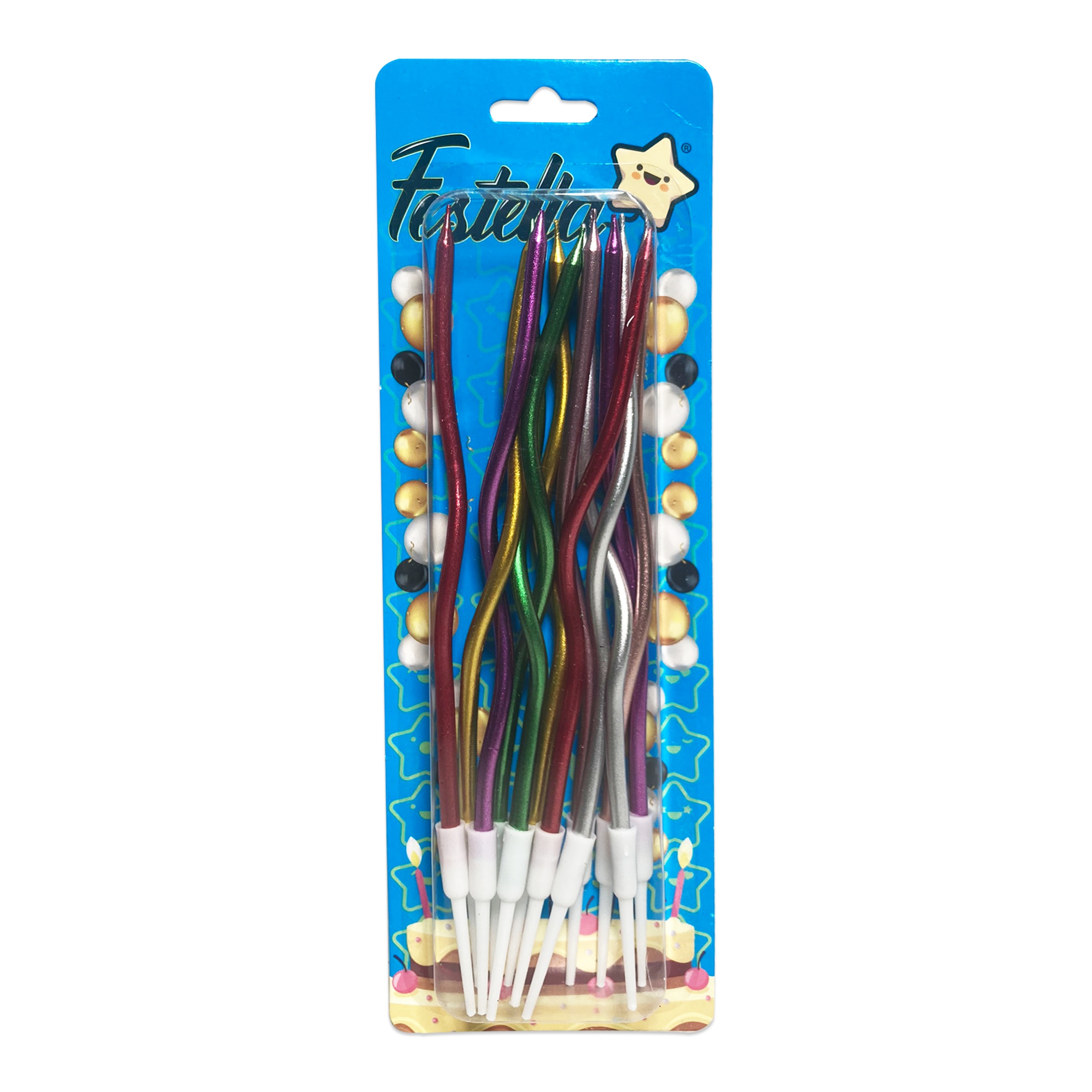 VELA X12 SURTIDA METALIZADA EN BLISTER (CJX24)