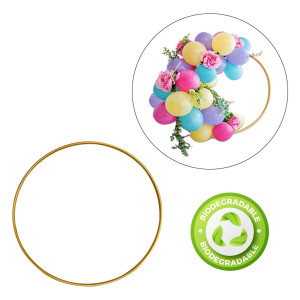 ARO DE GLOBO DORADO 44CM BIODEGRADABLE (PQTX12)