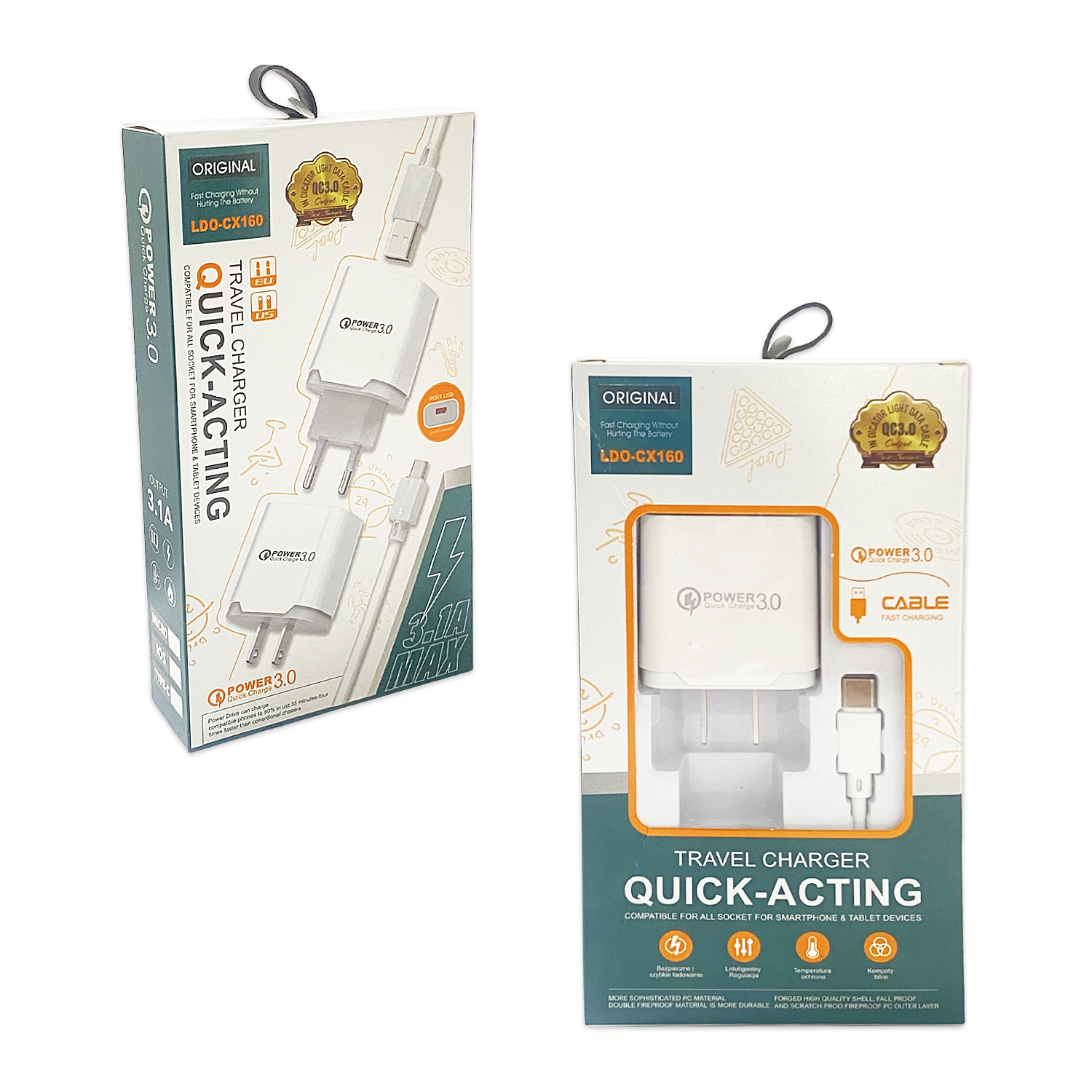 CARGADOR TIPO C EN CAJA (PQTX10)