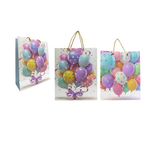 BOLSA DE REGALO GD ESTAMPADO GLOBOS COLORES DK-4488-2