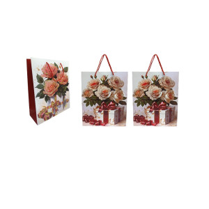 BOLSA DE REGALO ESTAMPADO FLORES MD DK-4491-1
