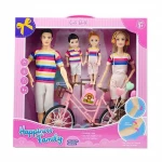 SET FAMILIA DE LA BARBIE Y KEN CON BICICLETA AL POR MAYOR